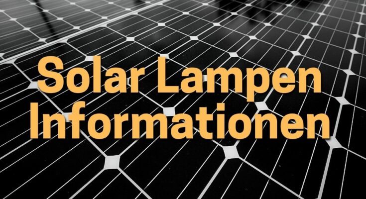 Solar Lampen Informationen